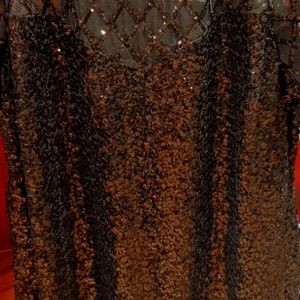 Black sequin flapper dress